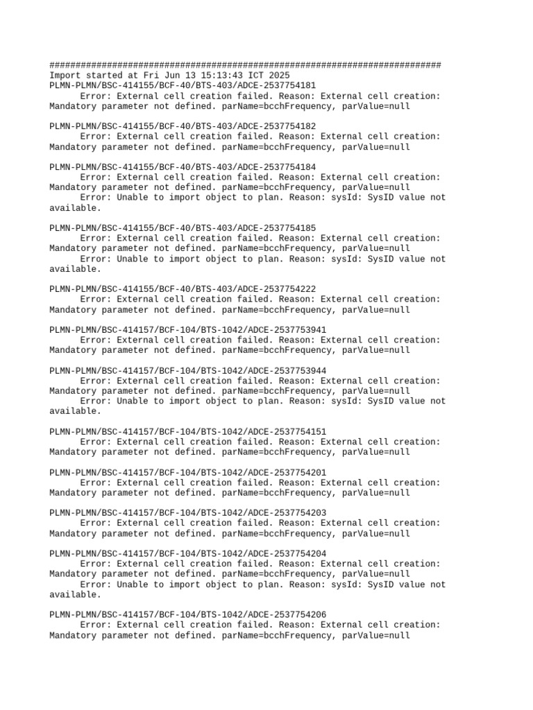 XML 2g Adce Create m2 Create Error | PDF | Parameter (Computer ...