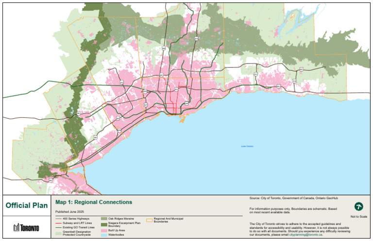 Toronto Regional Connections Map 2025 | PDF | Ontario