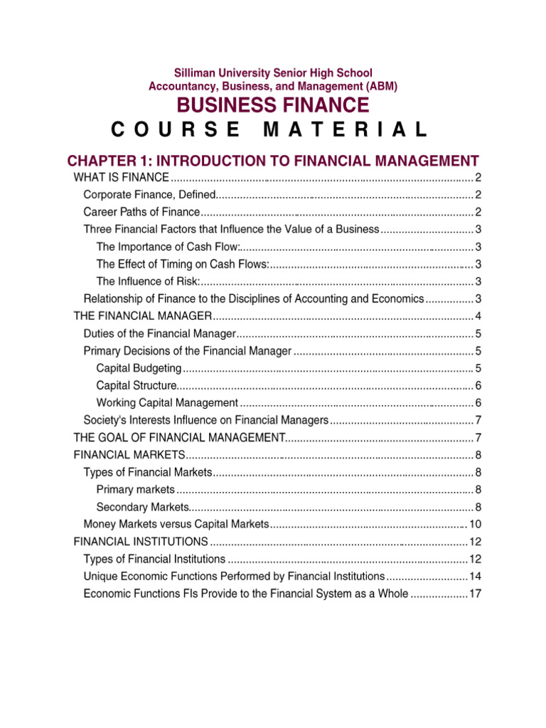 Chapter 1 - Introduction to Financial Management-3 | PDF