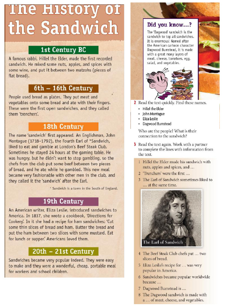 History of The Sandwich | PDF