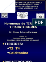 Hormonas Tiroideas y Paratiroideas