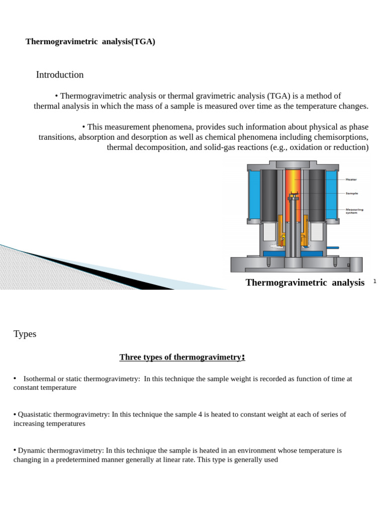 Thermogravimetric Analysis Overview | PDF | Thermogravimetric Analysis ...
