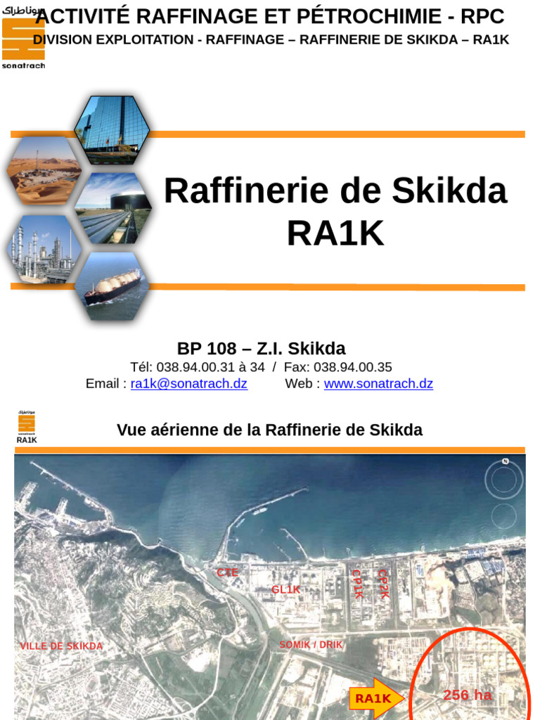 Raffinerie de Skikda : Historique et Capacités | PDF | Gaz de pétrole ...