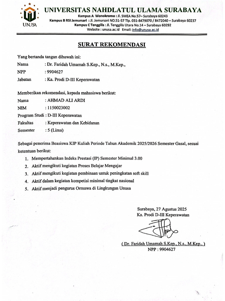 Surat Rekom | PDF
