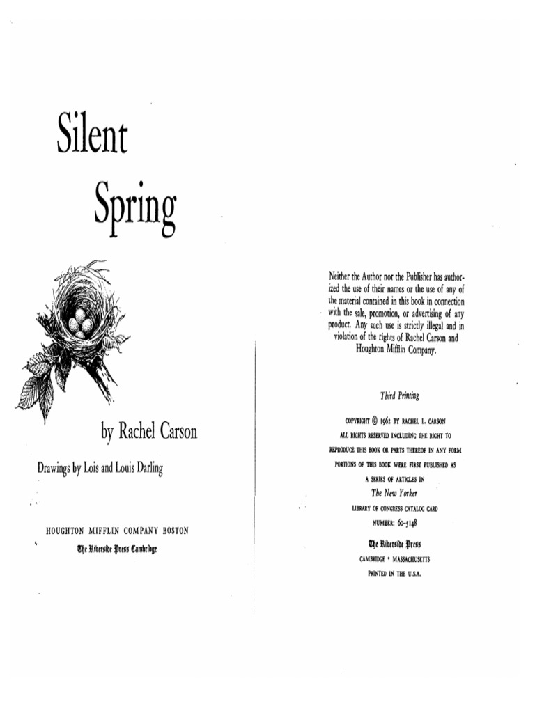 Silent Spring 1962 (Rachel Carson) | PDF