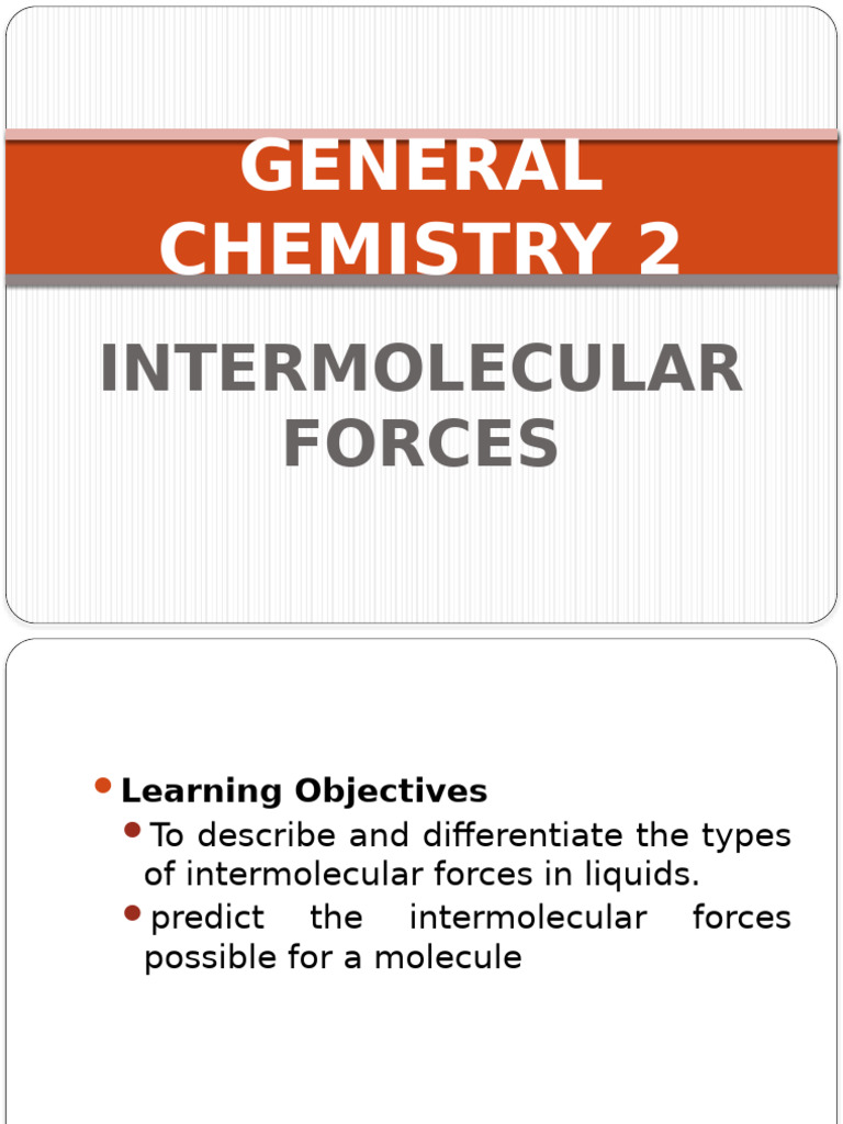 Understanding Intermolecular Forces | PDF | Intermolecular Force ...