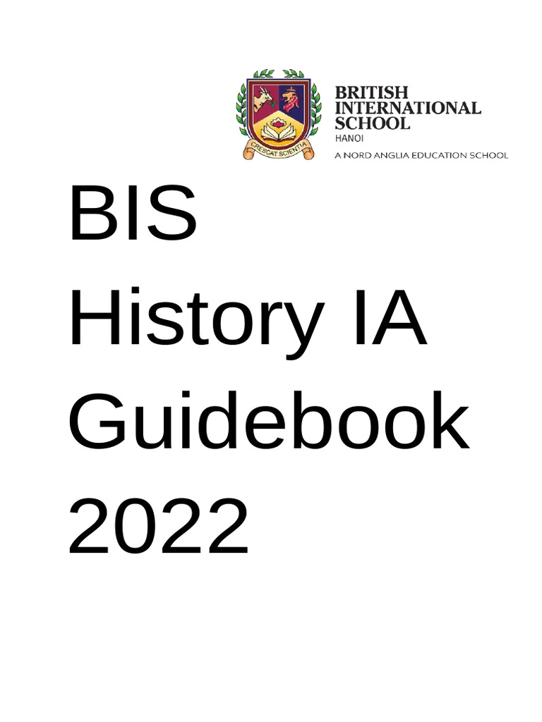 BIS History IA Guidebook | PDF | Human Communication