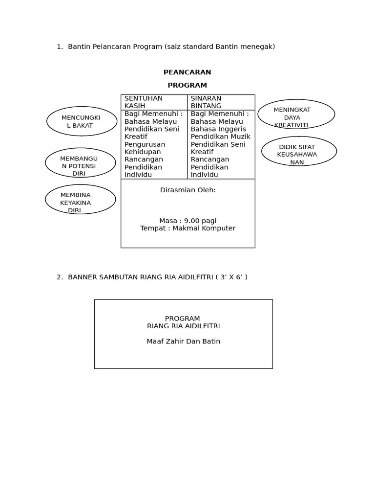 Bantin Pelancaran Program (2) | PDF