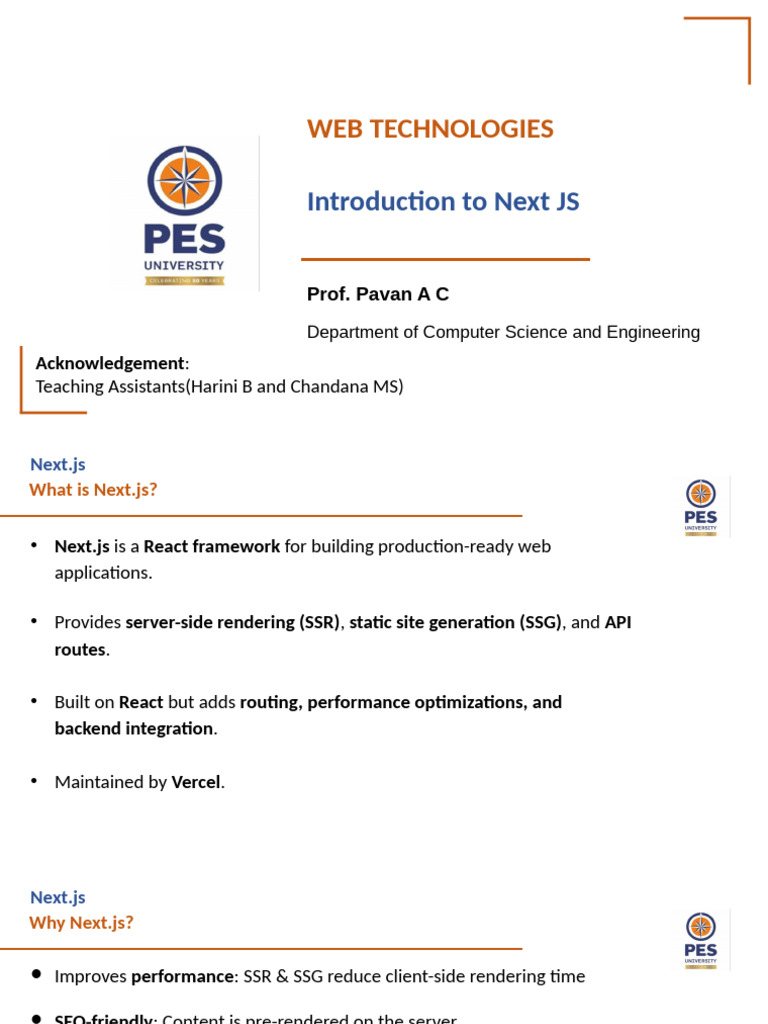 Next.js: A Comprehensive Guide | PDF | Client–Server Model | Computing