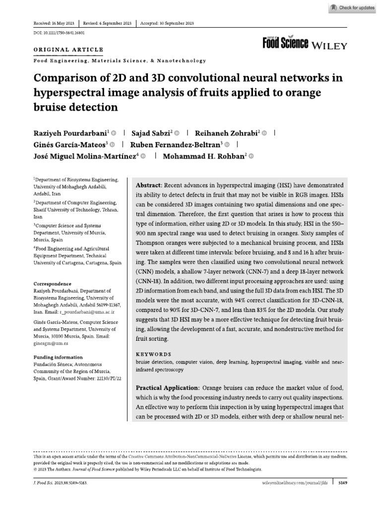Comparison of 2D and 3D Convolutional Neural Networks Inhyperspectral ...