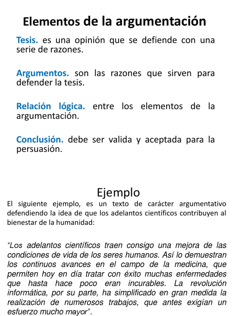 Tesis y Argumentos