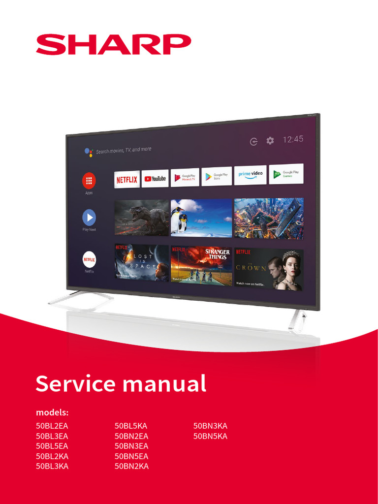 Sharp LCD TV Service Manual Guide | PDF | Soldering | Solder