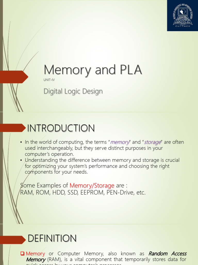 Memory vs. Storage in Computing | PDF | Computer Data Storage | Random ...