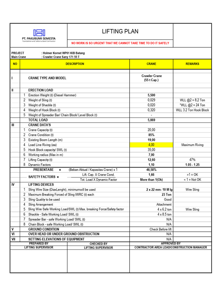 Lifting plan Crawler Crane Fuwa 177 | PDF | Crane (Machine) | Equipment