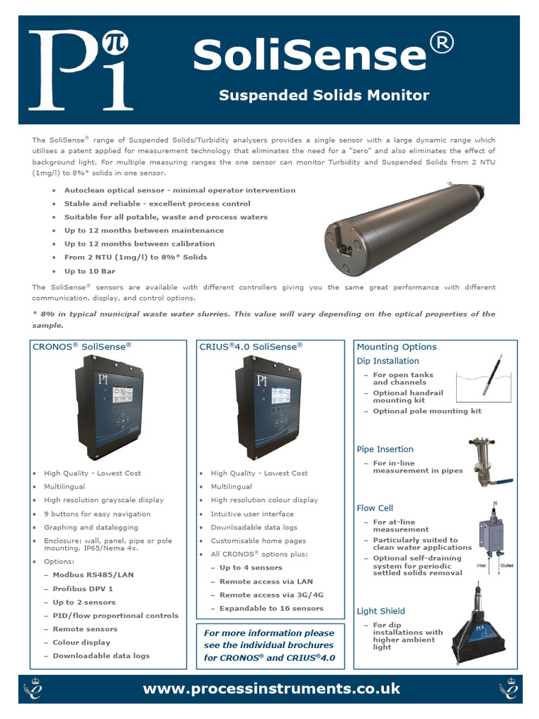 SoliSense® Suspended Solids Monitor | PDF