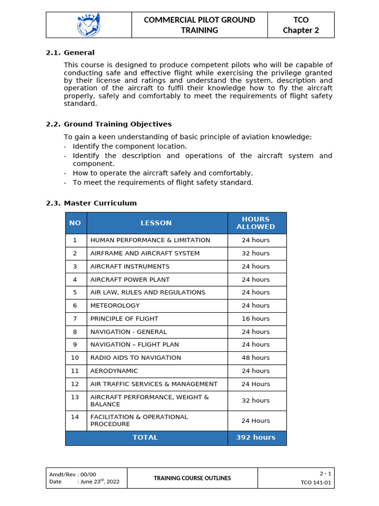 Chapter 2 Commercial Pilot Ground Training | PDF | Instrument Flight ...