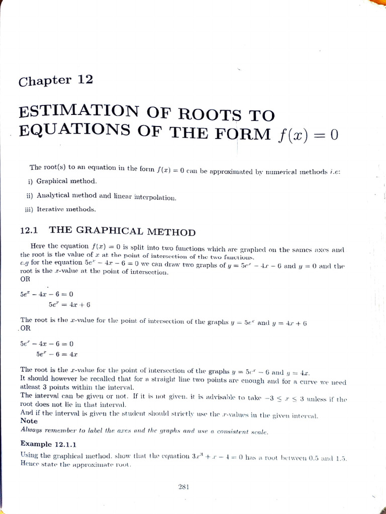 Estimating Roots of Equations Methods | PDF | Algorithms | Mathematics