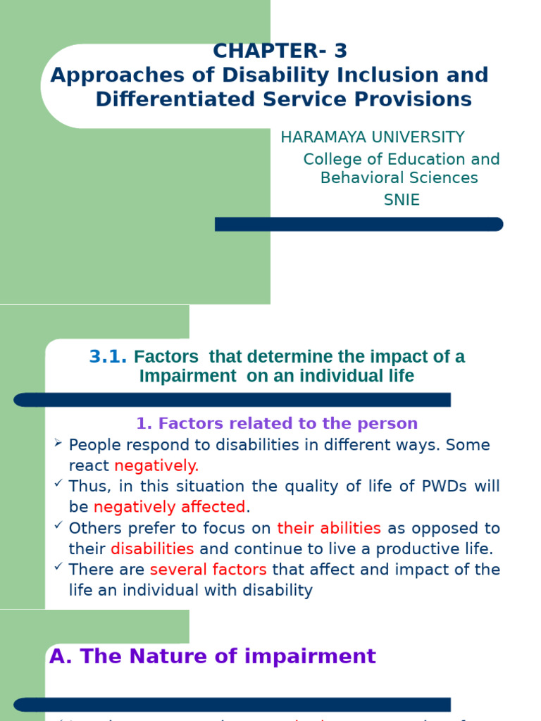 Disability Inclusion Approaches Explained | PDF | Disability | Employment