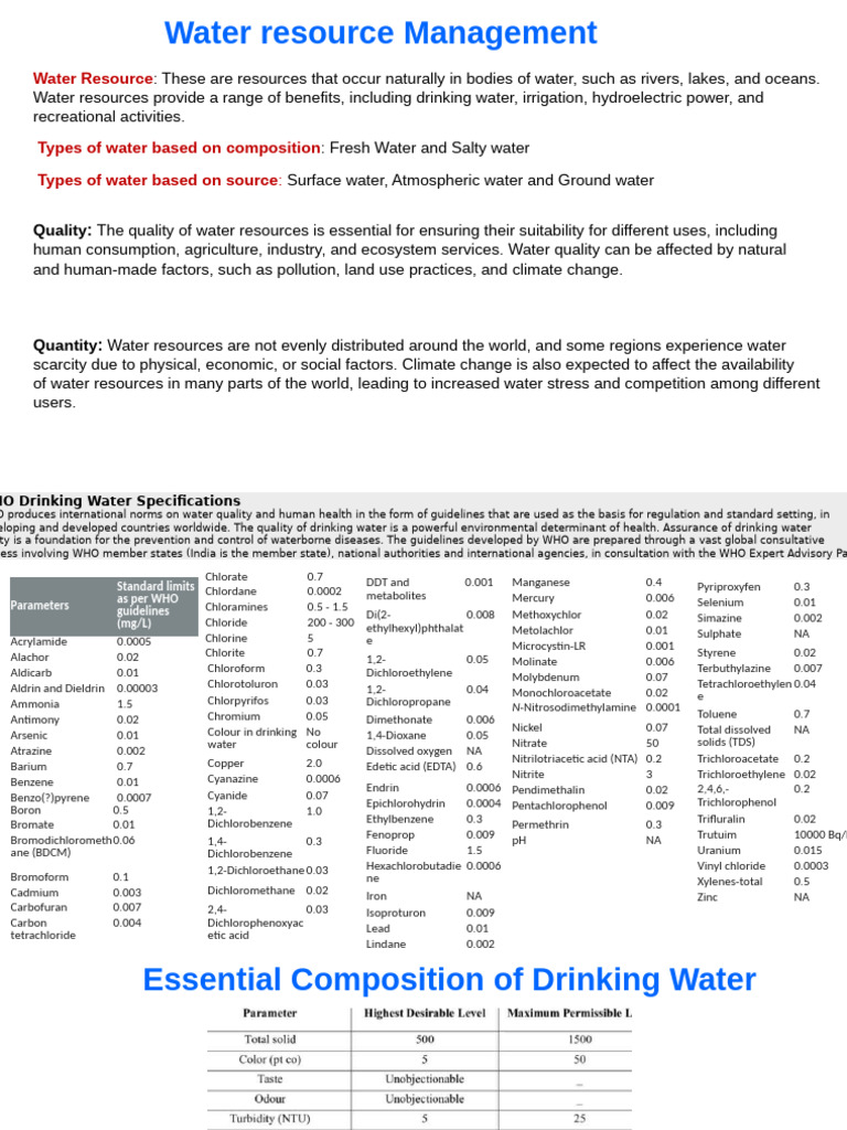 Comprehensive Water Resource Management Guide | PDF | Water Resources ...