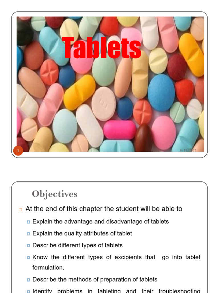 Understanding Tablet Dosage Forms | PDF | Tablet (Pharmacy)