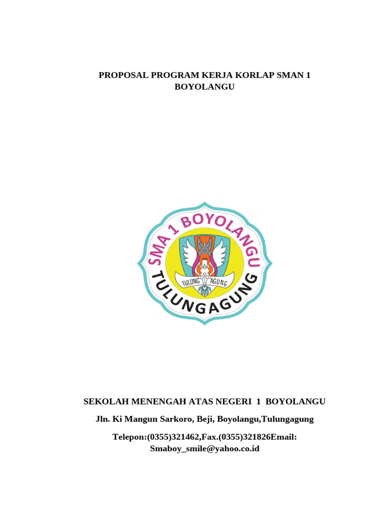 Proposal Program Kerja Korlap SMAN 1 2026/2027 | PDF