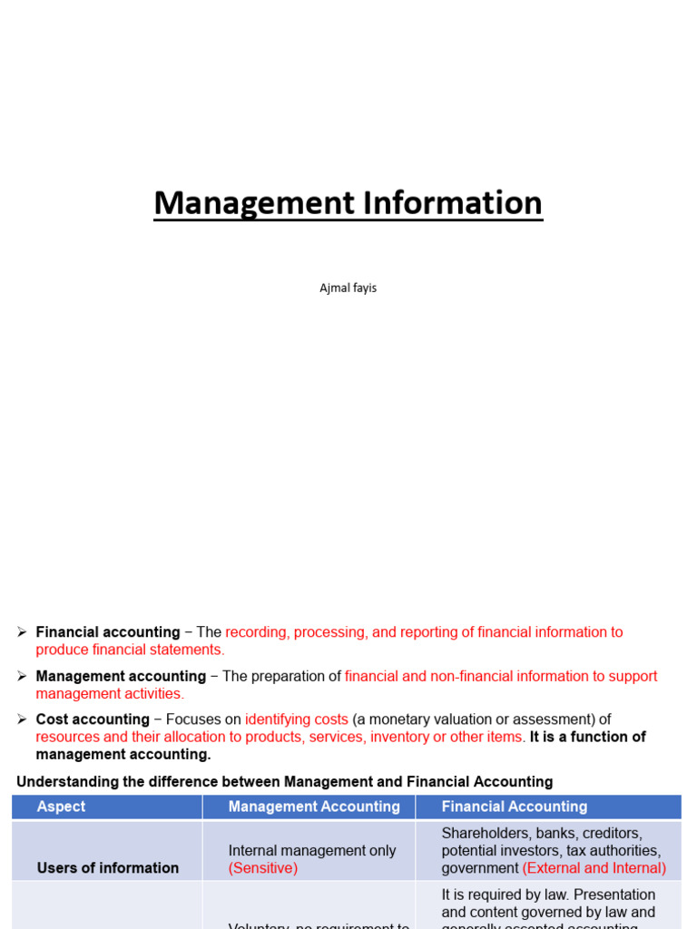Understanding Management Accounting Basics | PDF | Accounting ...