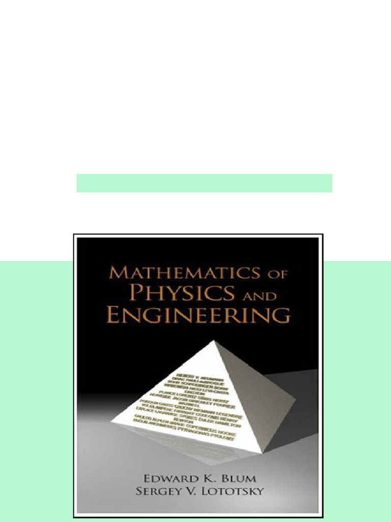 (Ebook) Mathematics of Physics and Engineering: Selected Topics by ...