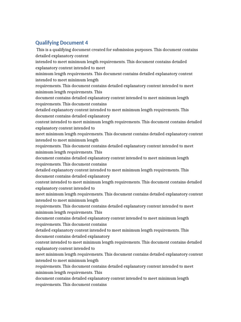 Qualifying Document 4 | PDF | Sources