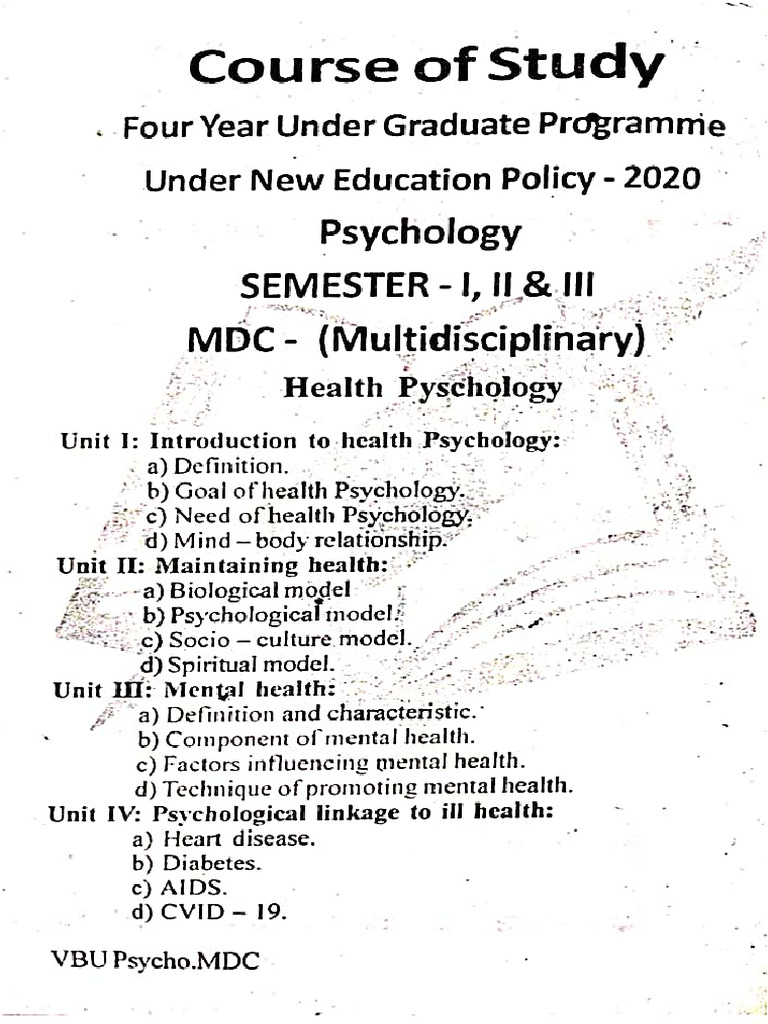 SEM - 1,2,3 Health Psychology | PDF