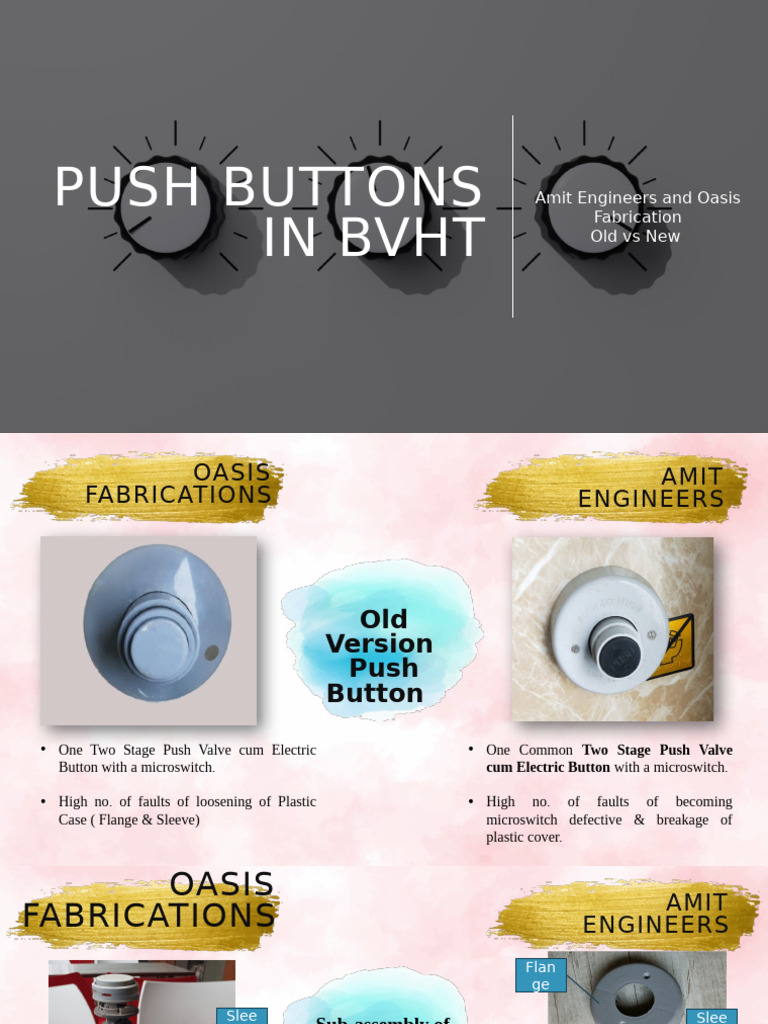 Upgraded Push Button & Valve Maintenance Guide | PDF | Valve | Tap (Valve)