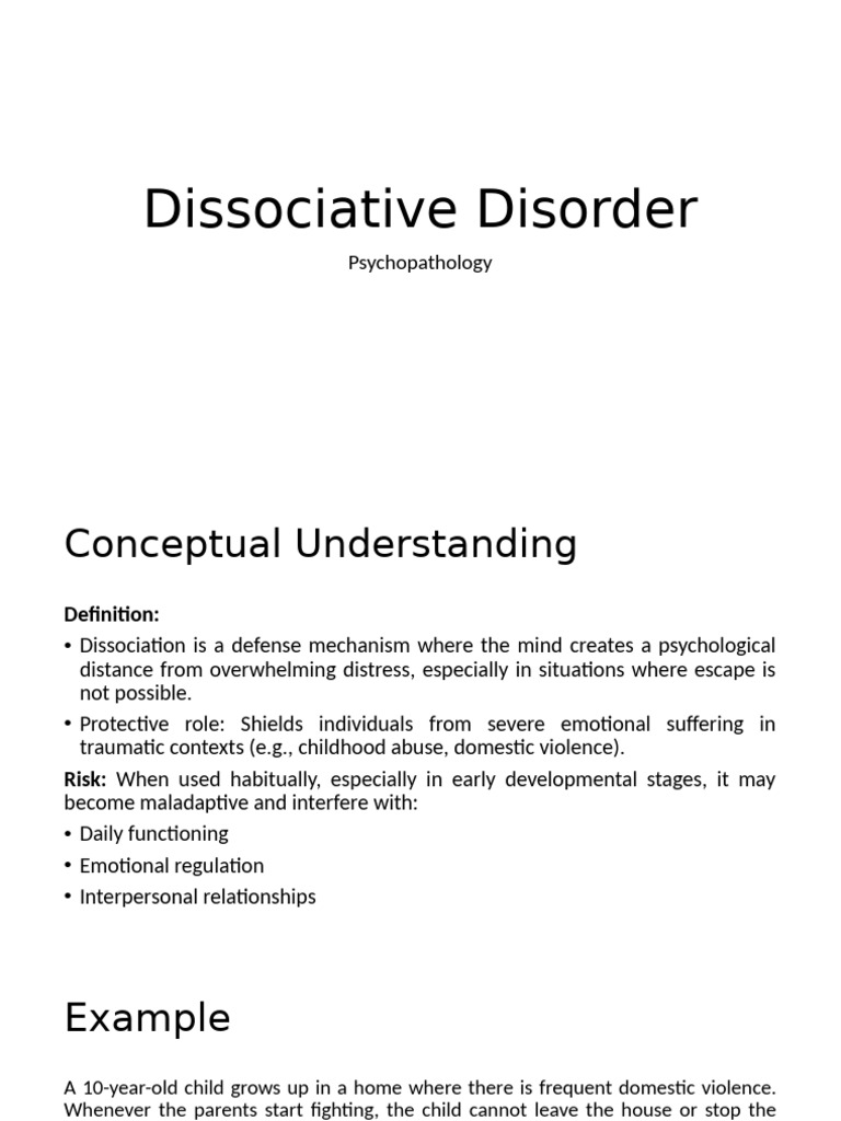 Understanding Dissociative Disorders | PDF | Dissociation (Psychology ...