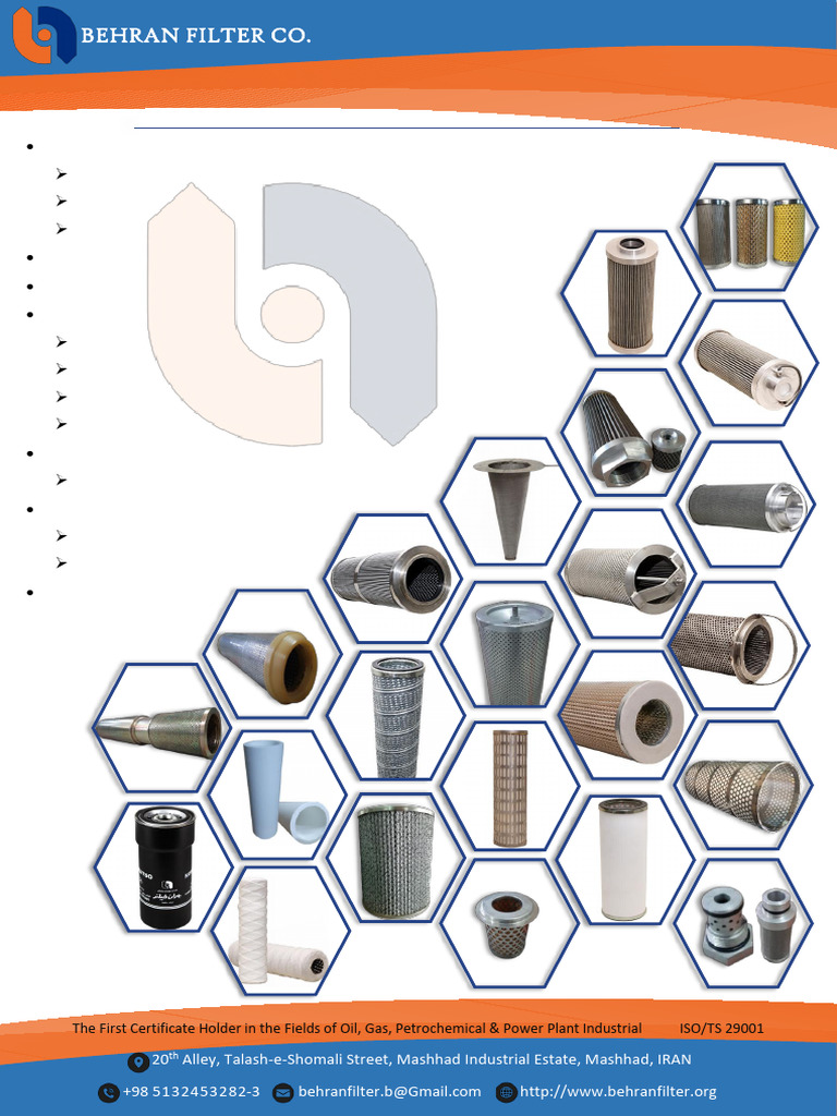 Fluid Filter Solutions by Behran Filter Co. | PDF
