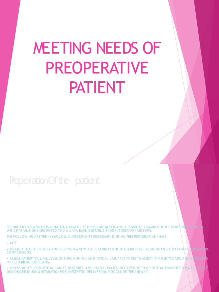 CHP-27 Meeting Needs of Preoperative Patient(Encrypted) | PDF ...