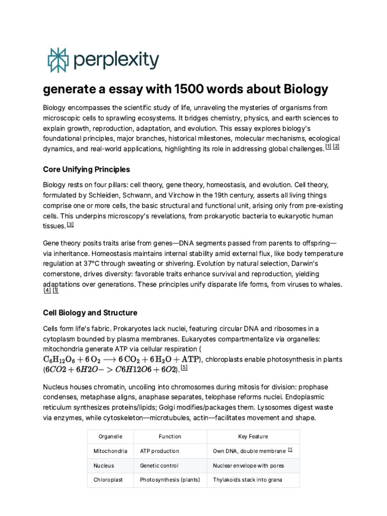 Core Principles of Biology Explained | PDF | Biology | Cell (Biology)