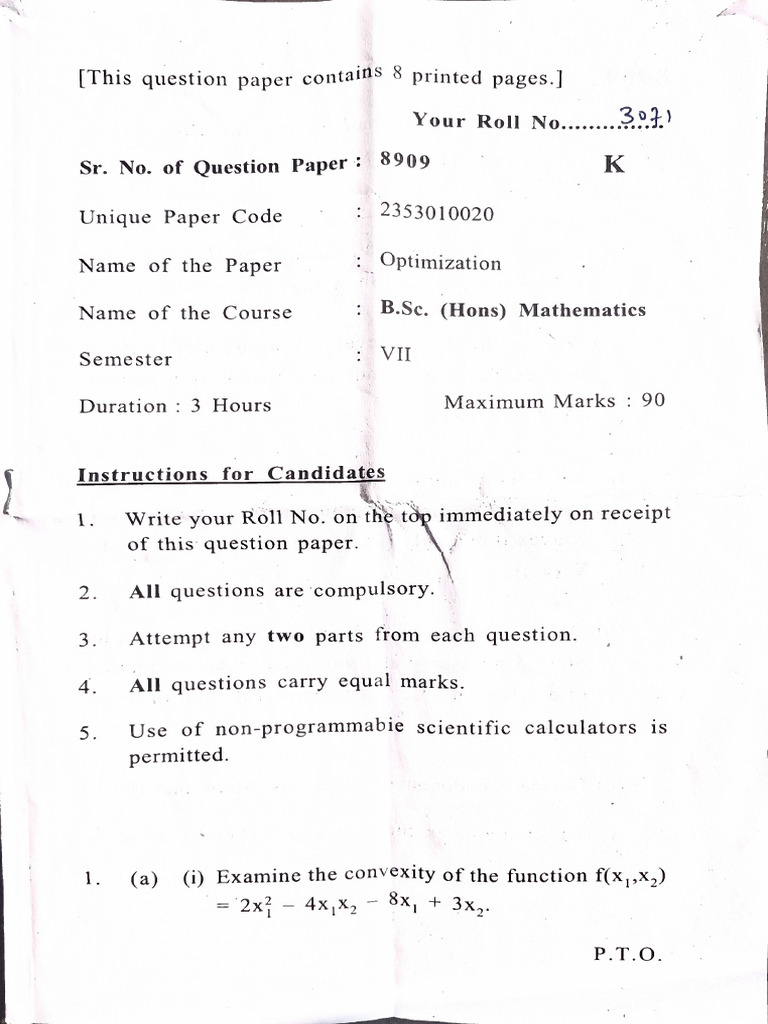 Optimization Paper | PDF