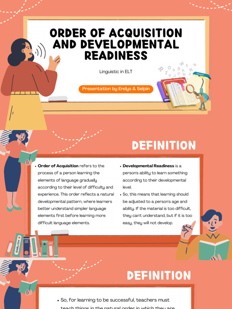 Order of Acquisition and Development Readness | PDF | Language ...