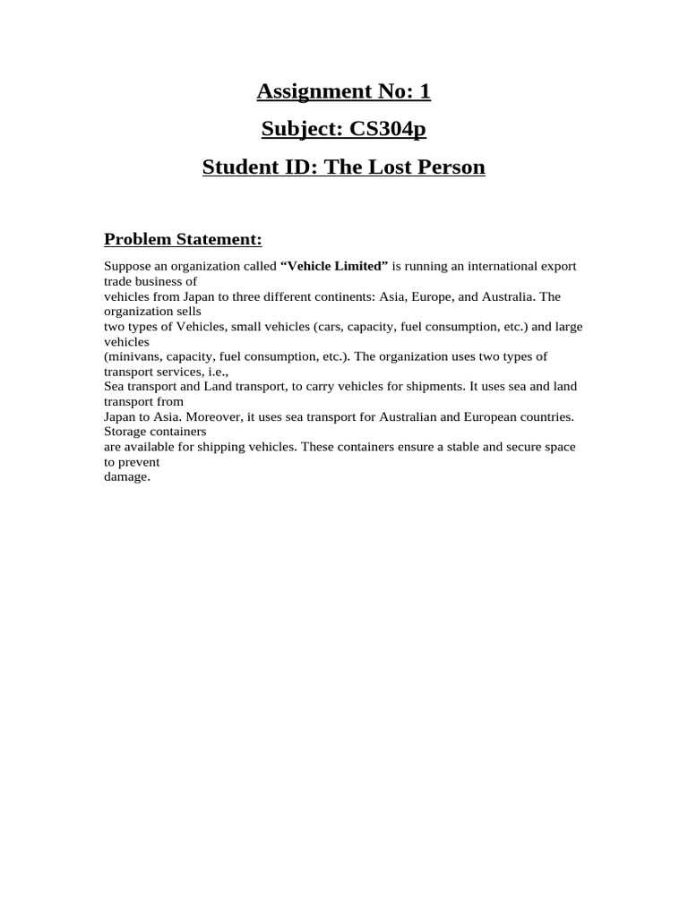 Cs304p Assignment Solution 1 | PDF