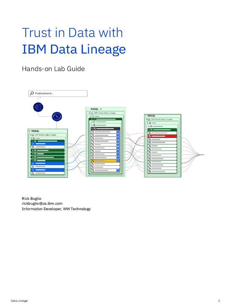 IBM Data Lineage Hands-on Lab Guide | PDF | Command Line Interface ...