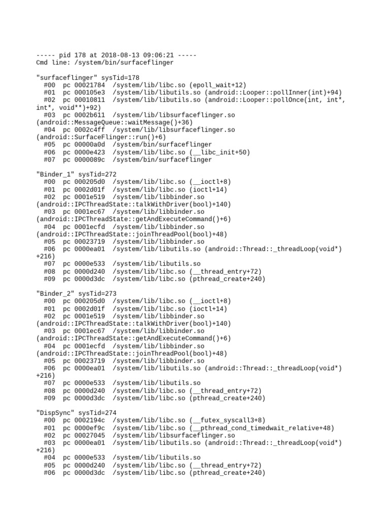 Android SurfaceFlinger Thread Analysis | PDF | Java (Programming ...