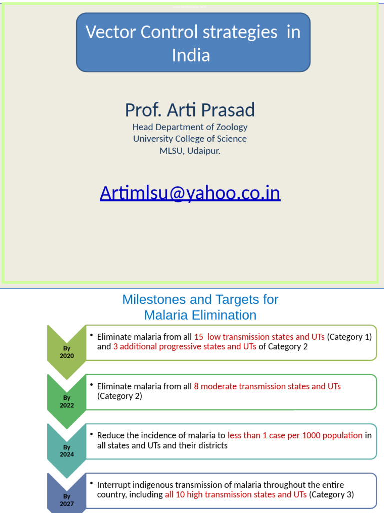 Vector Control Strategies for Malaria in India | PDF | Malaria ...