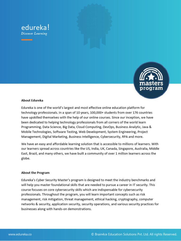Cyber Security Master's Program Overview | PDF | Cryptography | Public ...