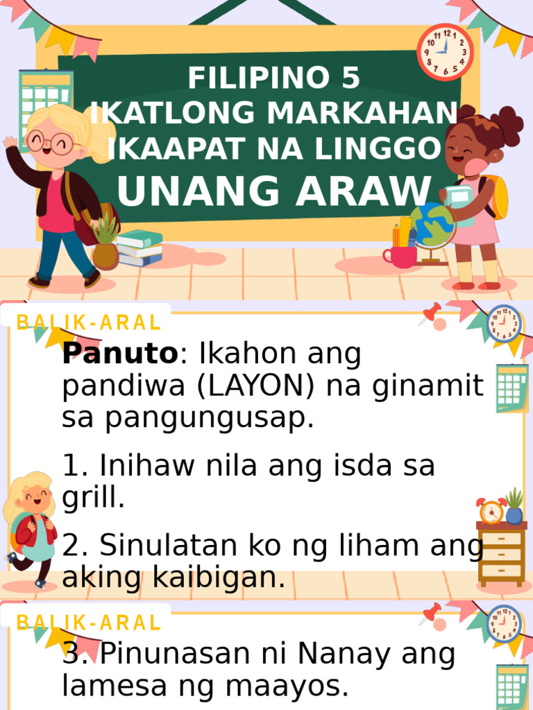 G5 Filipino PPT Q3 W4 | PDF