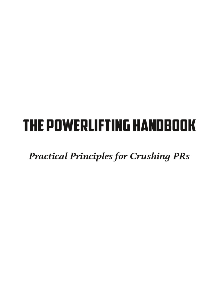 GaglioneStrengthManual-Powerlifting handbook | PDF | Strength Training ...