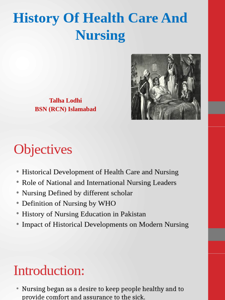 Evolution of Nursing and Healthcare History | PDF | Nursing | Florence ...