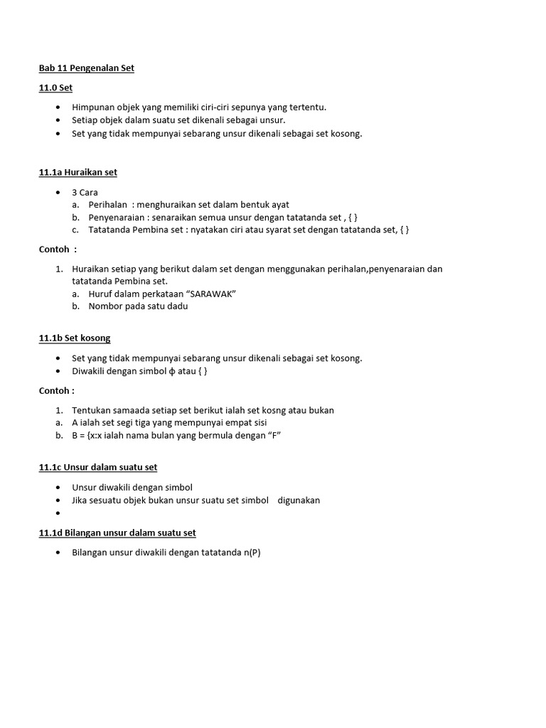 Bab 11 Pengenalan Set | PDF