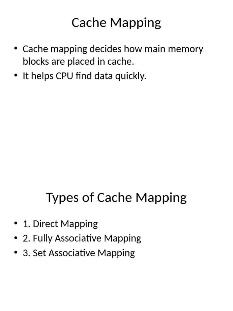 Understanding Cache Mapping Techniques | PDF