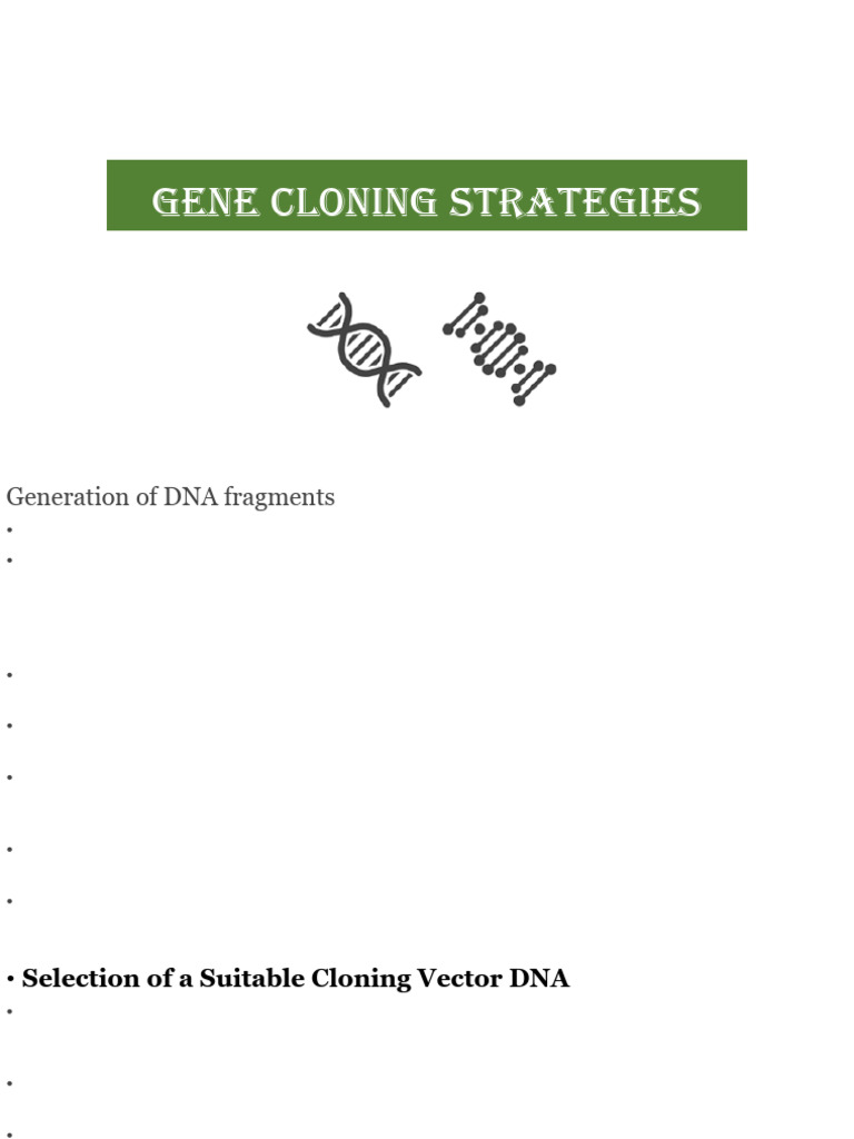 Gene Cloning Techniques and Methods | PDF | Blot (Biology) | Molecular ...