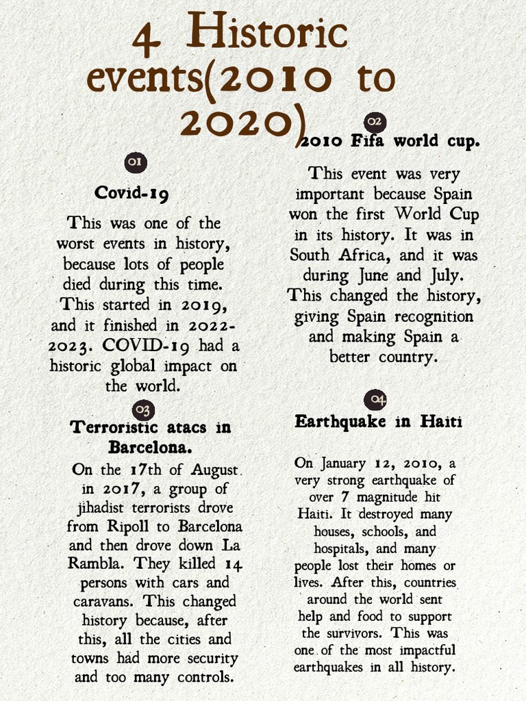 4 Historic Events(2010 to 2020) | PDF