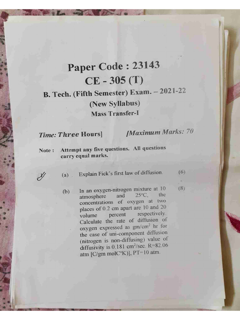 All Previous Year Question Paper 5th Semester Exam | PDF