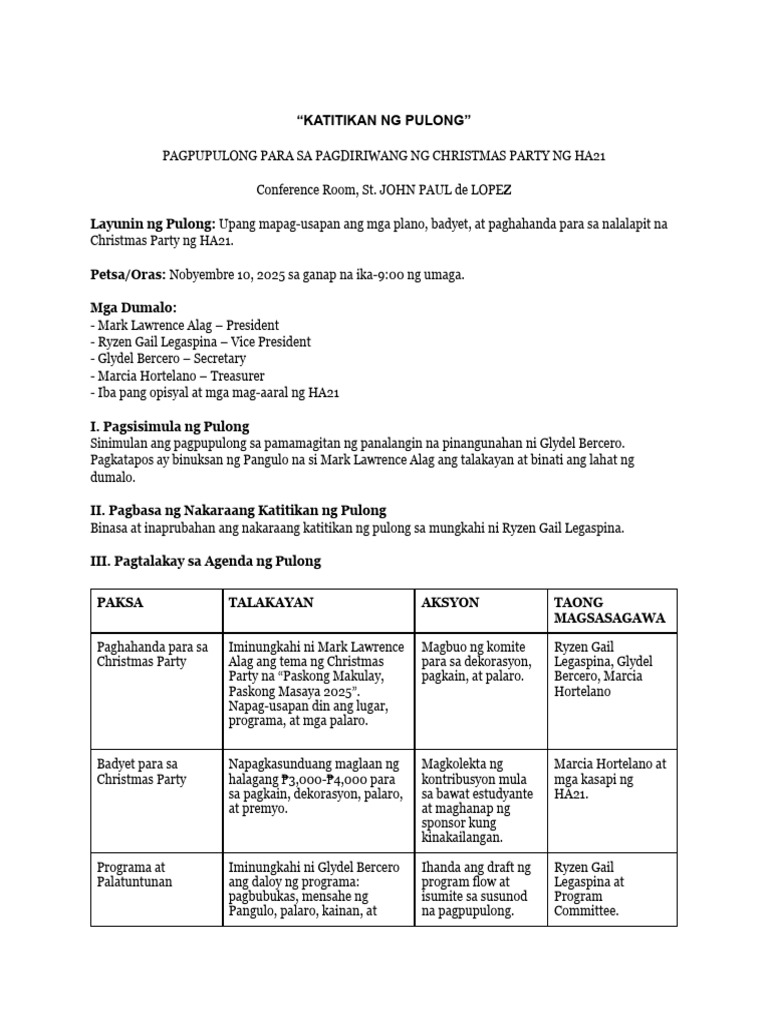 Pulong | PDF